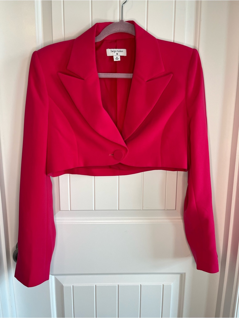 Sergio Hudson for Target Cropped Blazer Jacket - Fuchsia Pink